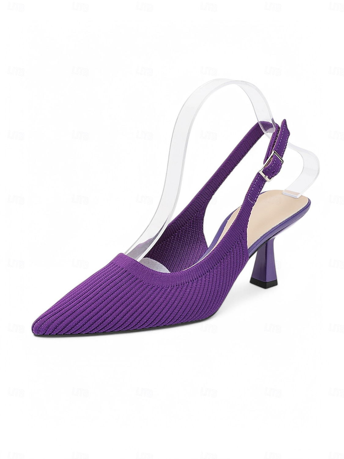 klassieke slingback hakken - ademende fly-knit kitten pumps, geweldig voor op kantoor of diners 2026 - BHD 18.46 –P2