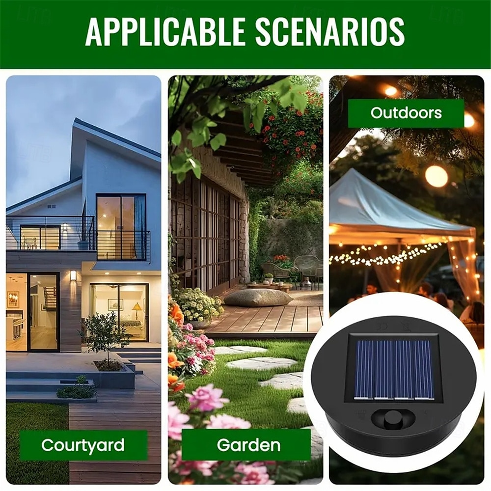 светодиодный солнечный светильник, держатель для уличного освещения, садовый светильник, настенный светильник, подвесной светильник, источник света, декоративная лампа 1 шт. 2026 - $18.79 –P6