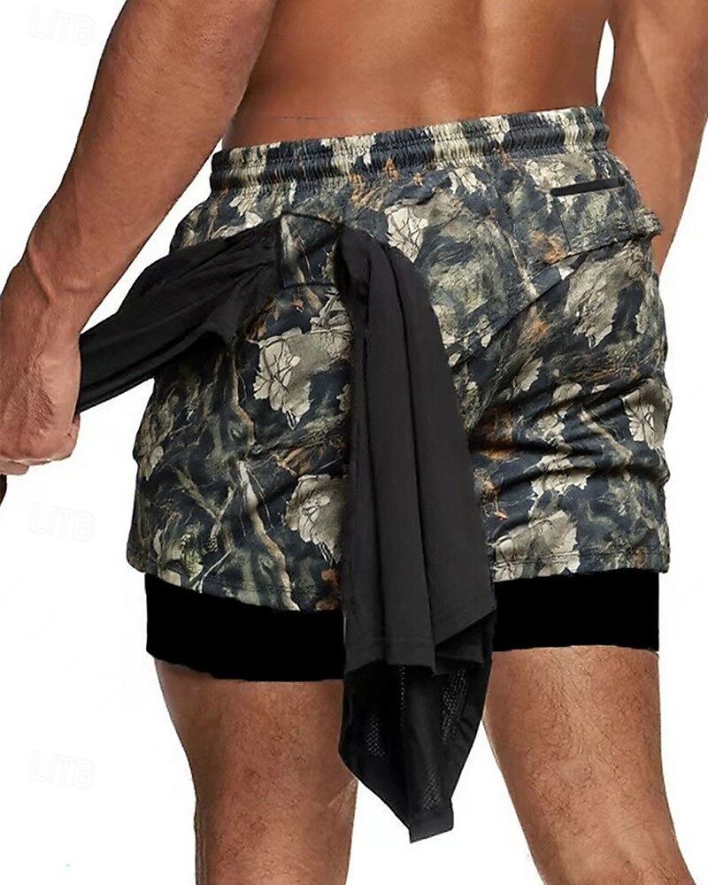 Homens Bermuda de Surf Shorts de Natação Calção Justo de Natação Côr Camuflagem Secagem Rápida Respirável Com Cordão Cintura elástica 2 em 1 Férias Praia Havaiana Casual Verde de 2025 por $18.99 –P5