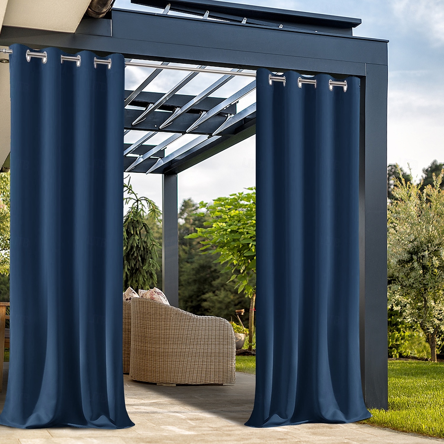 Waterproof Outdoor Curtains for Indoor Wedding Patio Thick Privacy Grommet Curtains for Wedding Bedroom, Living Room, Porch, Pergola, Cabana, 1 Panel 2025 - $34.99 –P5