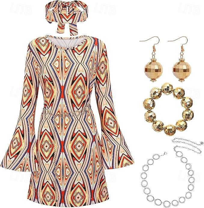 Ретро В стиле 1960-х В стиле 1970-х Косплэй Kостюмы Инвентарь Набор аксессуаров Хиппи Маскарадный костюм Жен. Карнавал Маскарад Выступление Для вечеринок Парад гордости Взрослые 1 ожерелье 1 2026 - $27.99 –P1