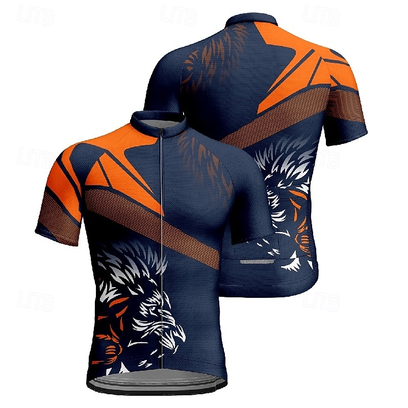 Homens Camisa para Ciclismo Tigre Manga Curta Moto Camiseta Camisa / Roupas Para Esporte com 3 bolsos traseiros Ciclismo de Montanha Secagem Rápida Design Anatômico Capilaridade Respirável Esportes de 2026 por $28.99 –P9