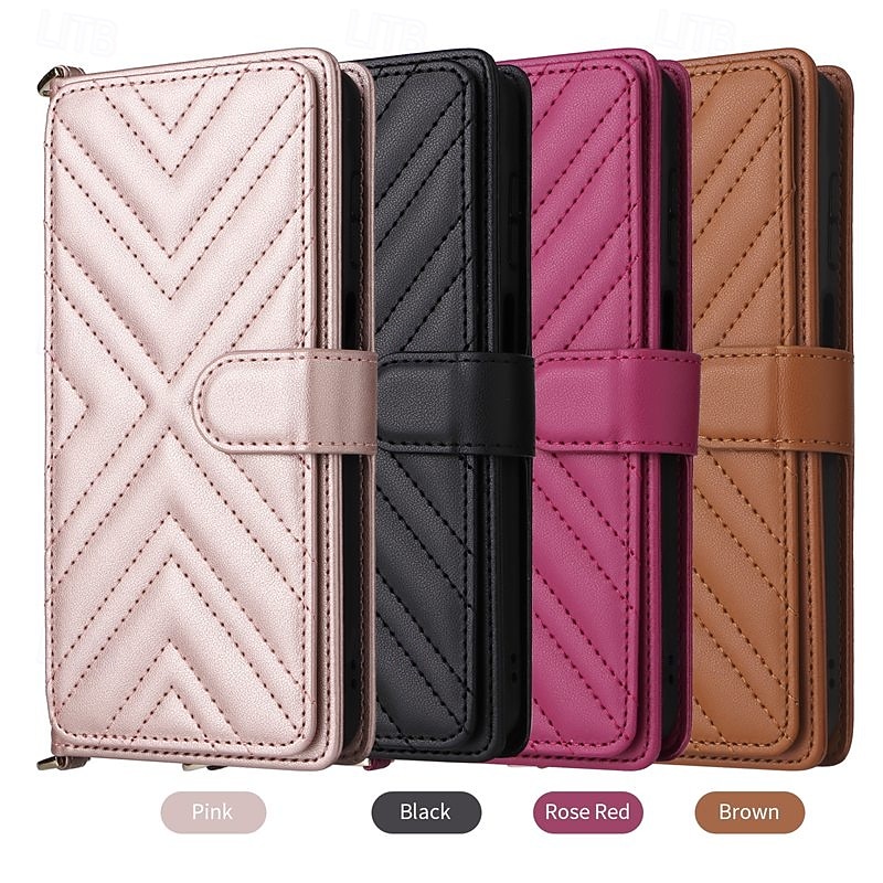 телефон Кейс для Назначение SSamsung Galaxy S25 S24 S24 ФЭ S23 Ultra Plus S22 Плюс Ультра A55 5G А35 5G A25 A15 A14 Откидная крышка со стендом с ремешком с ремешком на запястье Ретро ТПУ Кожа PU 2025 - $16.99 –P1