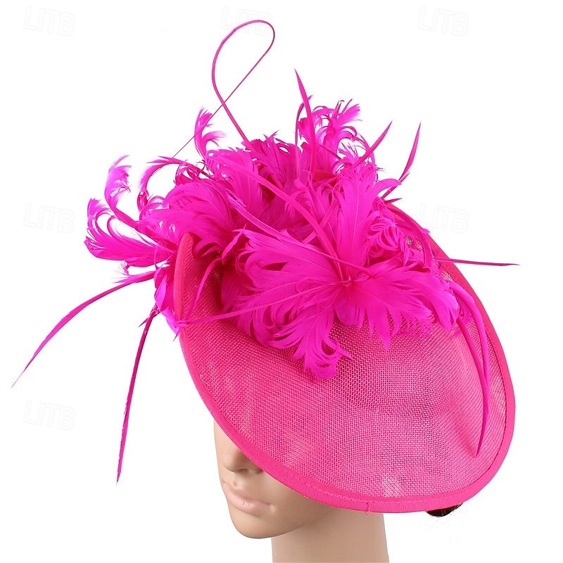 Palarie organza Nuntă Cursă de cai Epocă Cu Pene Diadema Articole Pentru Cap 2025 - $44.99 –P17