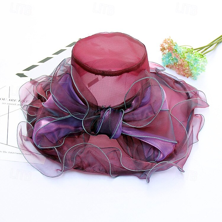 Kopfstück Organza Hochzeit Abendgesellschaft Elegant Hochzeit Mit Tüll Kopfschmuck Kopfbedeckung 2025 - $27.99 –P10