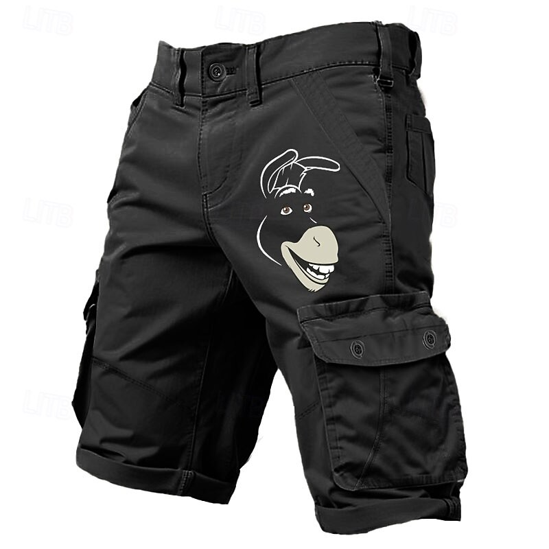 Hombre Animal Burro Gracioso Pantalón Corto Cargo pantalones cortos de trabajo Media cintura Clásico Casual Exterior Acampada y Senderismo Múltiples bolsillos Diseñador Ropa 2025 - $30.99 –P4