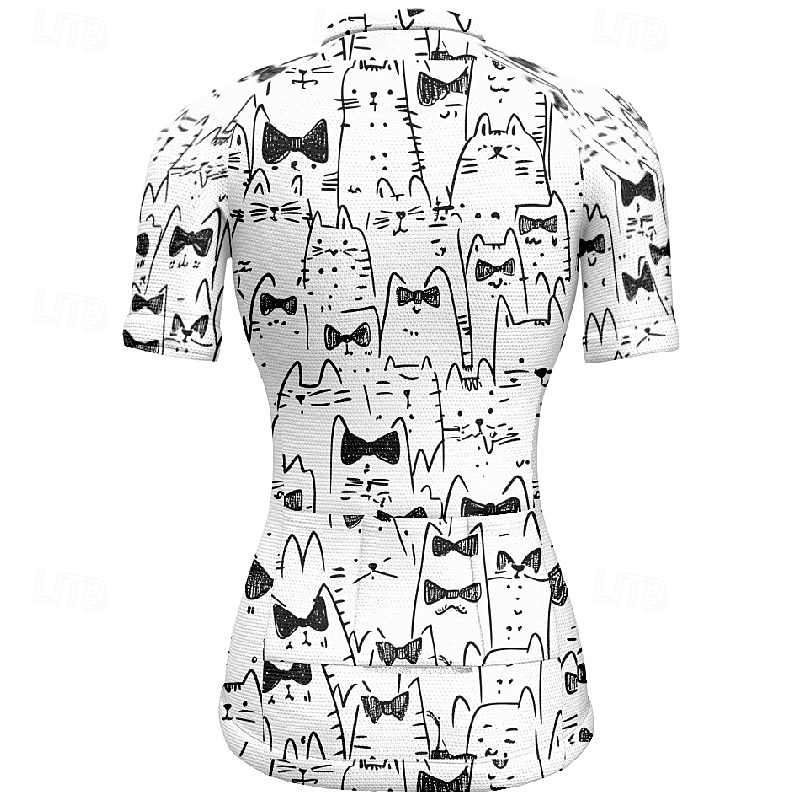 Mulheres Camisa para Ciclismo Gato Manga Curta Moto Camiseta Camisa / Roupas Para Esporte com 3 bolsos traseiros Ciclismo de Montanha Secagem Rápida Design Anatômico Capilaridade Respirável Esportes de 2026 por $30.99 –P16