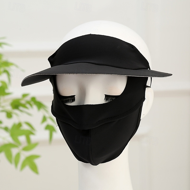 Masque de protection solaire intégral d'été, masque de protection UV respirant avec bord enduit noir pour usage extérieur de 2025 ? $5.49 –P5