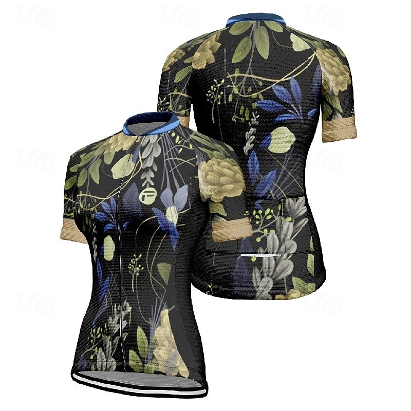 Damskie Koszulka rowerowa Kwiat Krótki rękaw Rower Tee Tshirt Dżersej z 3 tylnymi kieszeniami Kolarstwo górskie Szybkie wysychanie Anatomiczny kształt Odprowadzające wilgoć Oddychający Sport 2026 - $23.99 –P7
