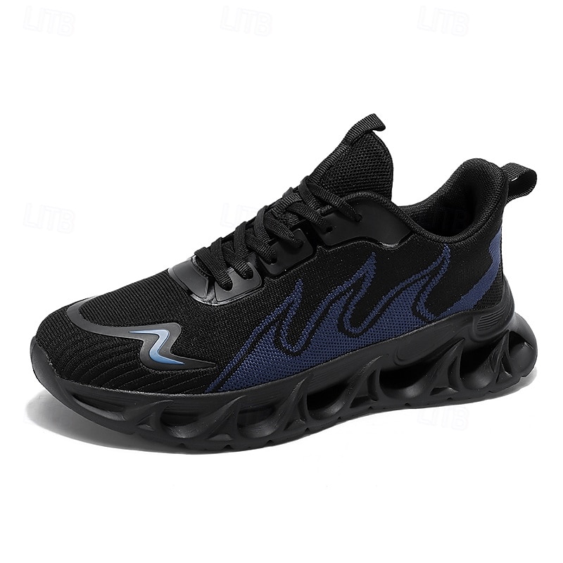 Sportliche Herren-Sneaker, auffälliges Flammen-Design in Schwarz und Rot, Sportschuhe zum Laufen und fürs Fitnessstudio 2026 - $34.99 –P4