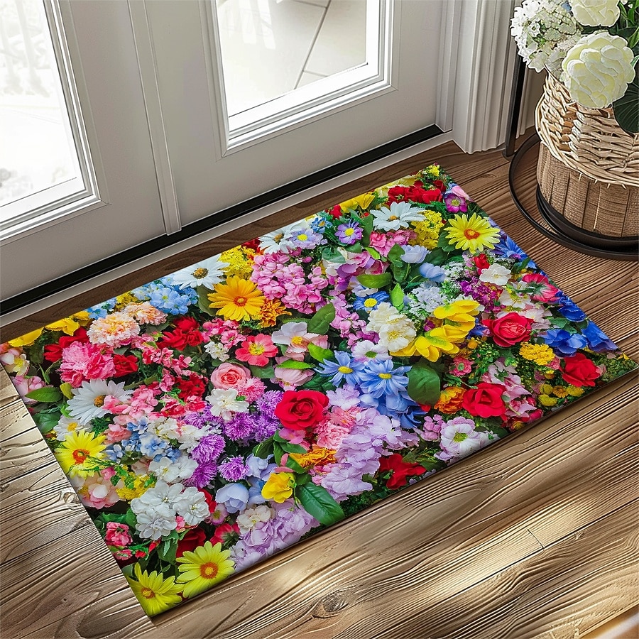 Tapis de bienvenue floral tapis de cuisine tapis de sol tapis antidérapant tapis à zone résistant à l'huile tapis intérieur extérieur décoration de chambre tapis de salle de bain tapis d'entrée de 2026 ? $14.49 –P2