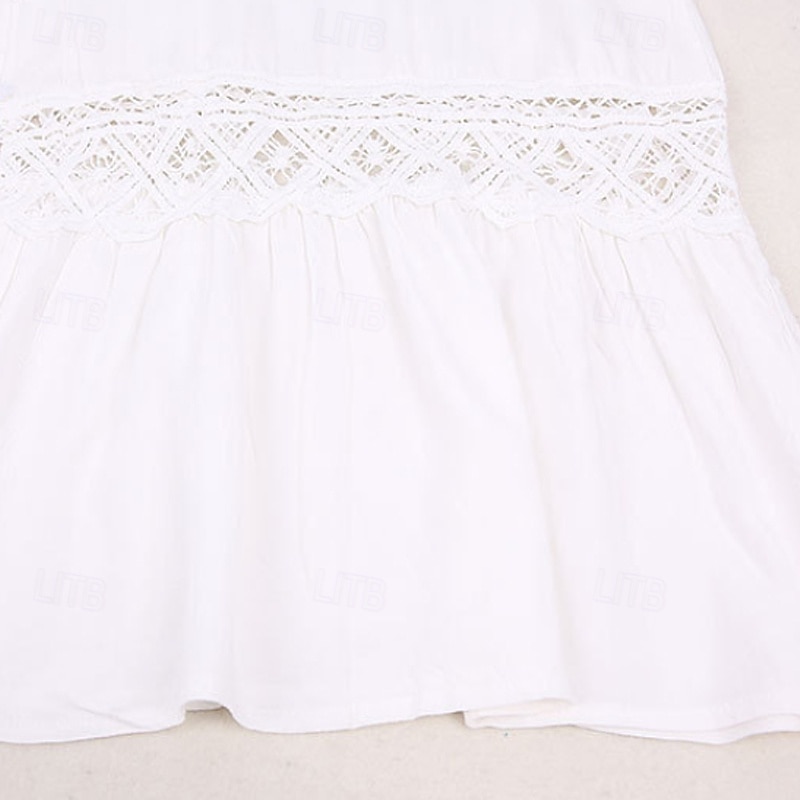 Women's Midi Dress Cotton Linen Dress Slip Dress Boho Dress Basic Classic Modern Vacation Holiday Going out Regular Fit Plain Sleeveless Spaghetti Strap White Summer 2025 - $26.99 –P14