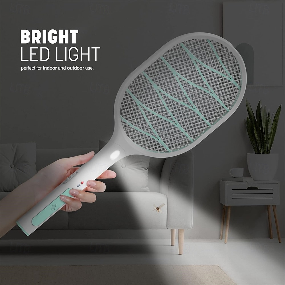 2025年 電動蚊駆除ラケット – ハンドヘルドフライインsectバグザッパーバット、屋内寝室の害虫駆除用三層安全ネット付き  コレクション – $29.99 –P5