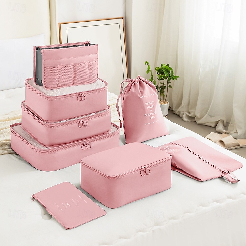 compressie packing cubes voor het opbergen van reisbagage en rugzakorganizers ruimtebespaarders, digitale, toiletartikelen en make-up organizers, kleding, schoenen, reistassensets 2025 - $13.99 –P2