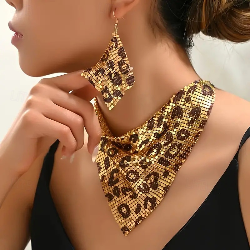 Dam Halsband Elegant Gata Geometri Örhänge 2025 - $15.49 -P2