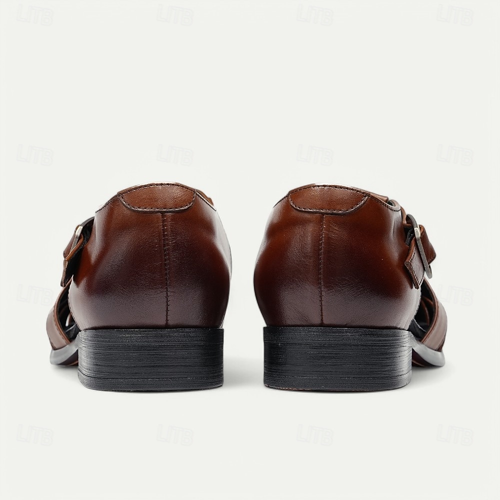 sandali da pescatore in pelle da uomo - sandali estivi traspiranti con punta chiusa per abbigliamento casual e outdoor del 2026 a $109.99 –P6