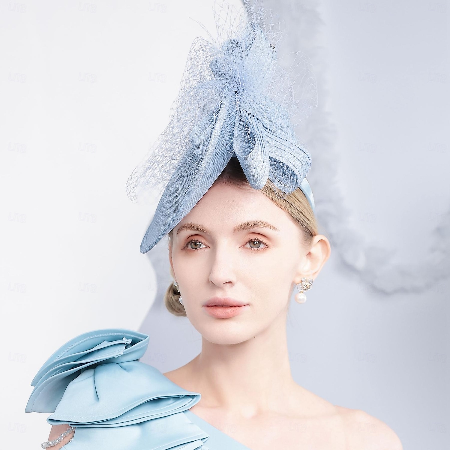 pălării din tul farfurie sinamay pălărie pălărie sinamay pălărie de nuntă cocktail nunta elegantă cu bowknot tul căciulă pentru cap 2025 - $90.99 –P2