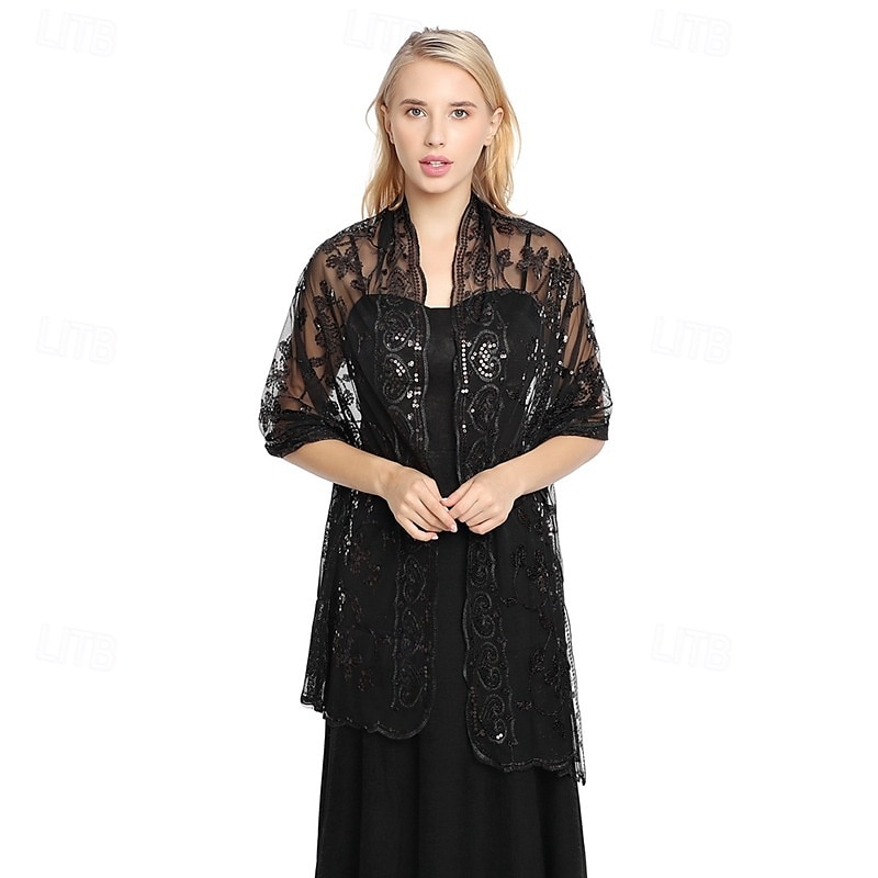 Retró Ordító 20-as évek 1920-as évek sál Wrap Kendők A nagy Gatsby Flapper lány Flitter Rojt Női Farsang Esküvő Estély Álarcos mulatság Felnőttek Kendő 2025 - $17.49 –P8