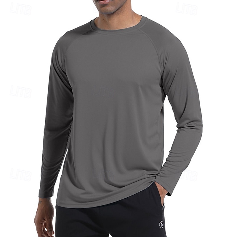 Per uomo Maglietta Camicia a Maniche Lunghe Manica Lunga Girocollo Estate Primavera Semplice Moda Designer Essenziale Classico Vacanza Streetwear Uscire Nero Bianco Azzurro cielo Maglietta Top per del 2025 a $14.99 –P10