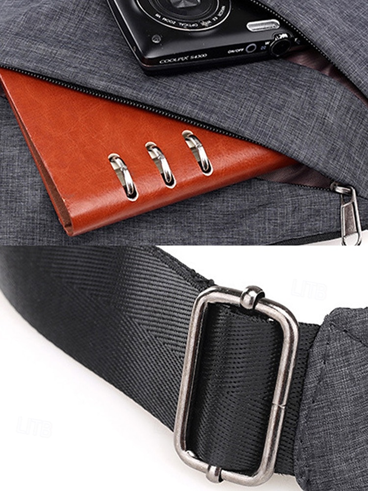 pánská nepromokavá taška přes rameno náprsní taška - módní crossbody náprsní taška, lehká taška přes rameno, vhodná na cestování, do práce i na každodenní využití ve volném čase 2025 - $18.99 –P7