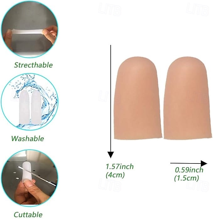 Lot de 10/20 protège-doigts en gel, protège-doigts en silicone, idéal pour soulager les douleurs du doigt, l'arthrite, les craquelures et autres douleurs des doigts de 2026 ? $13.99 –P2