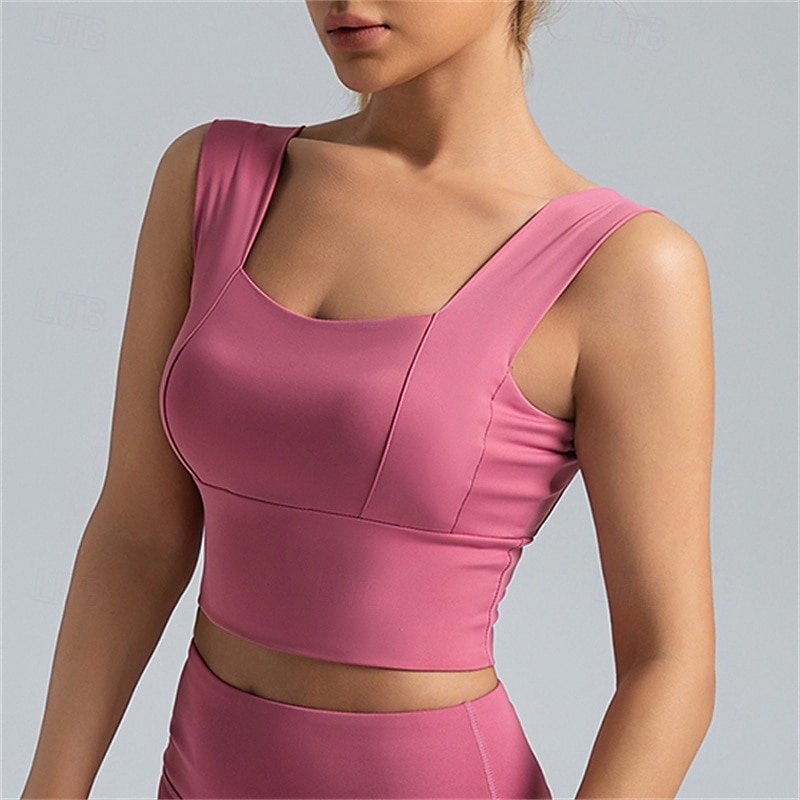 Per donna Sostegno leggero Reggiseno sportivo Reggiseno da corsa Schiena aperta Senza ferretto Top reggiseno Imbottito Fitness Sport ricreativo Corsa Traspirante Leggero Morbido Spandex Rosa scuro del 2025 a $20.79 –P3