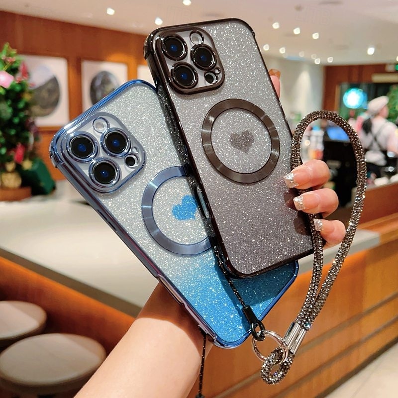 هاتف غطاء من أجل iPhone 17 Pro Max 17 Air 16 15 14 Pro Max Plus 16e 13 12 Pro Max غطاء خلفي مغناطيس دعم الشحن اللاسلكي مع رباط المعصم مكتب  /  الأعمال TPU الطلاء 2025 - $14.99 –P7