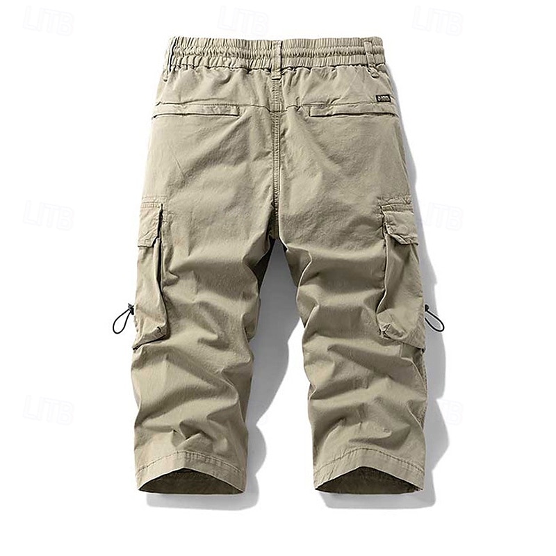 Per uomo Pantaloncini Cargo Capri Pantaloni capri Coulisse Elastico in vita Multi-tasche Semplice Comodità Indossabile Lunghezza al polpaccio All'aperto Sport Quotidiano Moda Casual Nero Cachi del 2025 a $36.99 –P2