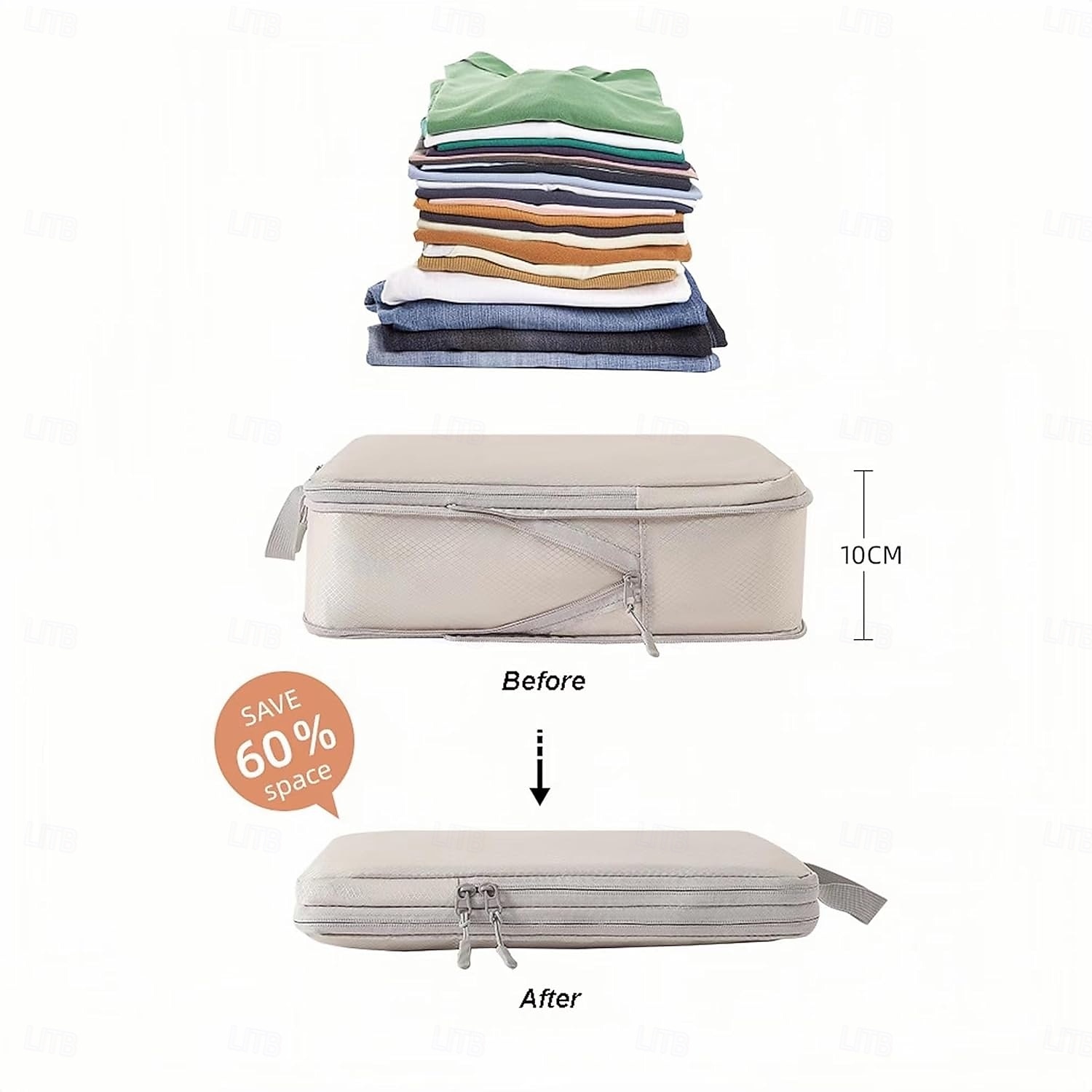 4-Piece Compression Packing Cubes Set for Travel, Luggage Storage and Organizer, Clothes, Toiletries, and Bag Organizer for Travel Essentials 2025 - $18.49 –P2