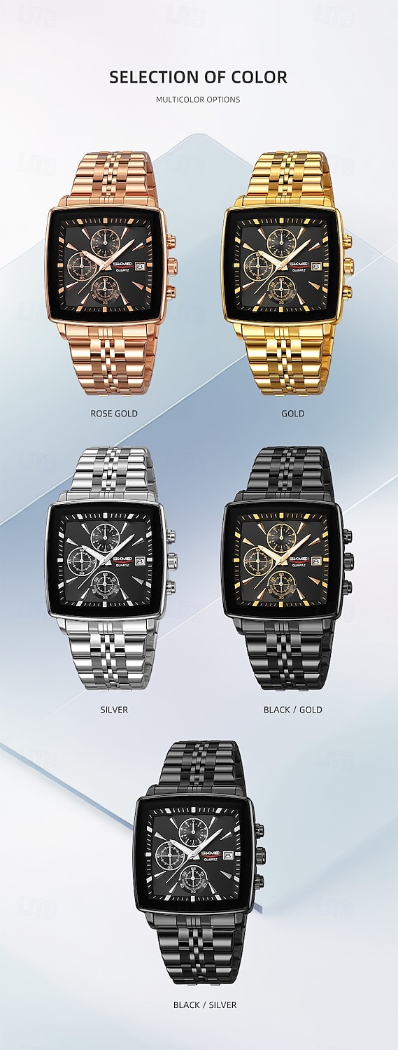 SKMEI Multi Functional Timing Business Men's Watch Waterproof Luminous Calendar Steel Strip Men's Watch 2025 - $39.99 –P16