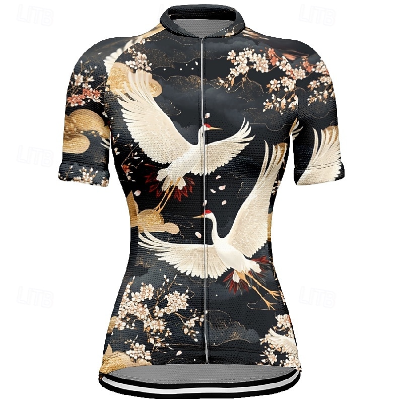Mujer Maillot de Ciclismo Animal Flor Manga Corta Bicicleta Camiseta Maillot con 3 bolsillos traseros MTB Bicicleta Montaña Secado rápido Diseño Anatómico Capilaridad Transpirable Deportes Negro Rojo 2026 - $30.99 –P5