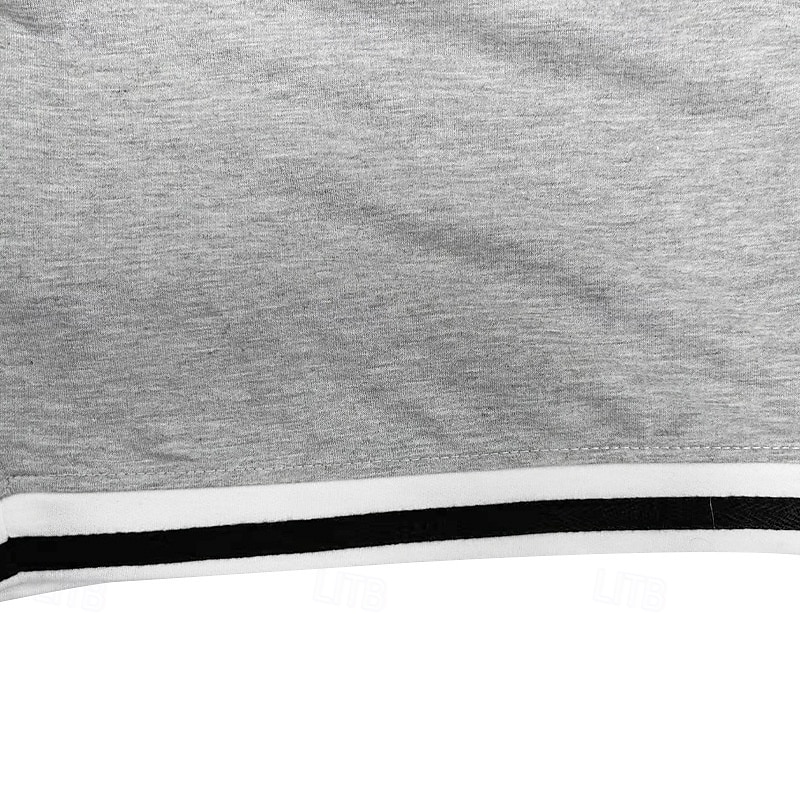 Hombre Trajes de camiseta Trajes de 2 piezas Camiseta y pantalones cortos Manga Corta Cuello Mao Verano A Rayas Moda Casual 2 Piezas Vacaciones Ropa Cotidiana Noche Negro Rojo Azul Marino Oscuro 2026 - $32.99 –P7