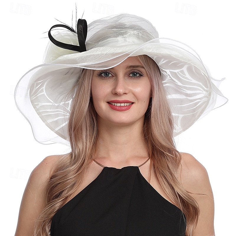 1950-es évek Retro Vintage Derby Kalap Egyházi Kalap Kentucky Derby Kalap Úrnő Nemes Asszony Női Valentin-napi Derby Ascot Lóverseny Fesztivál Felnőtt Kalap Tavasz  Nyár 2026 - $50.99 –P6