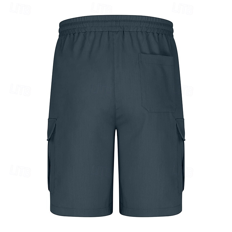 Per uomo Pantaloncini cargo Shorts Pantaloncini Estivi Coulisse Elastico in vita Multi-tasche Semplice Comodità Indossabile Lunghezza al ginocchio All'aperto Sport Quotidiano Moda Casual Nero Blu del 2025 a $18.99 –P12