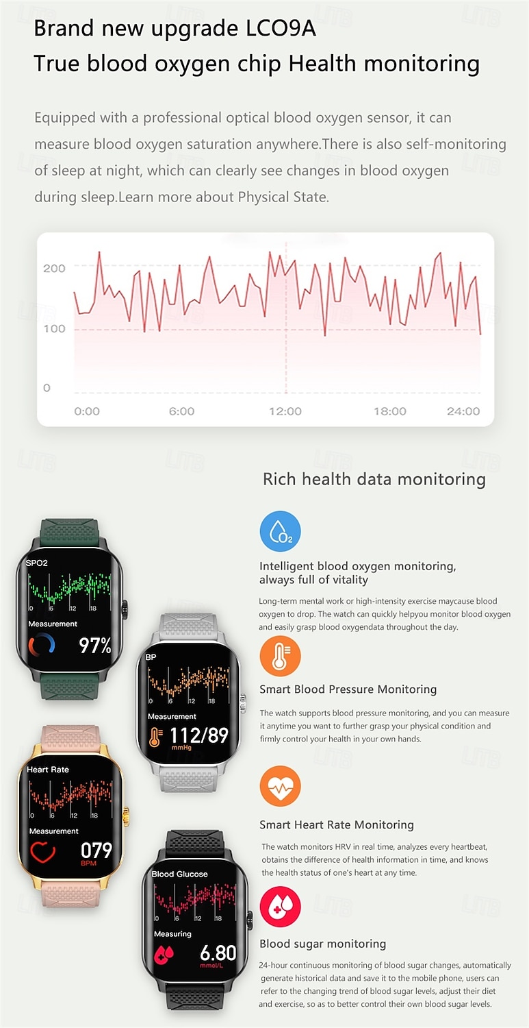 696 F12 Smart Watch Monitor aktywności Fitness ECG PPG Bluetooth Przypomnienie o połączeniu Android iOS IP67 38mm 2.02 2025 - $48.99 –P7