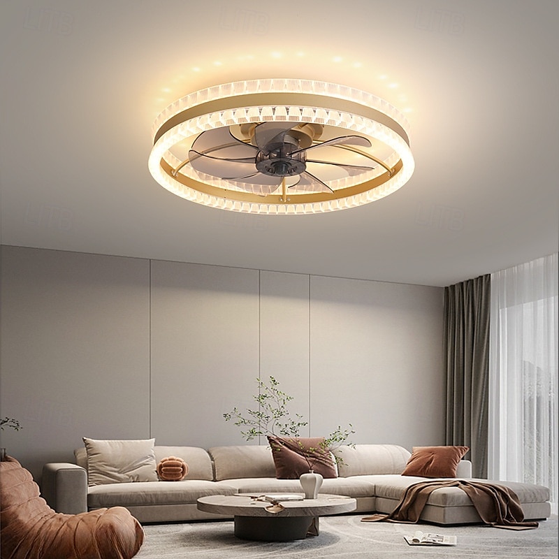 50 cm Tompítható Mennyezeti ventilátor Fém Akril Modern Skandináv stílus 220-240 V 2025 - $270.59 –P5