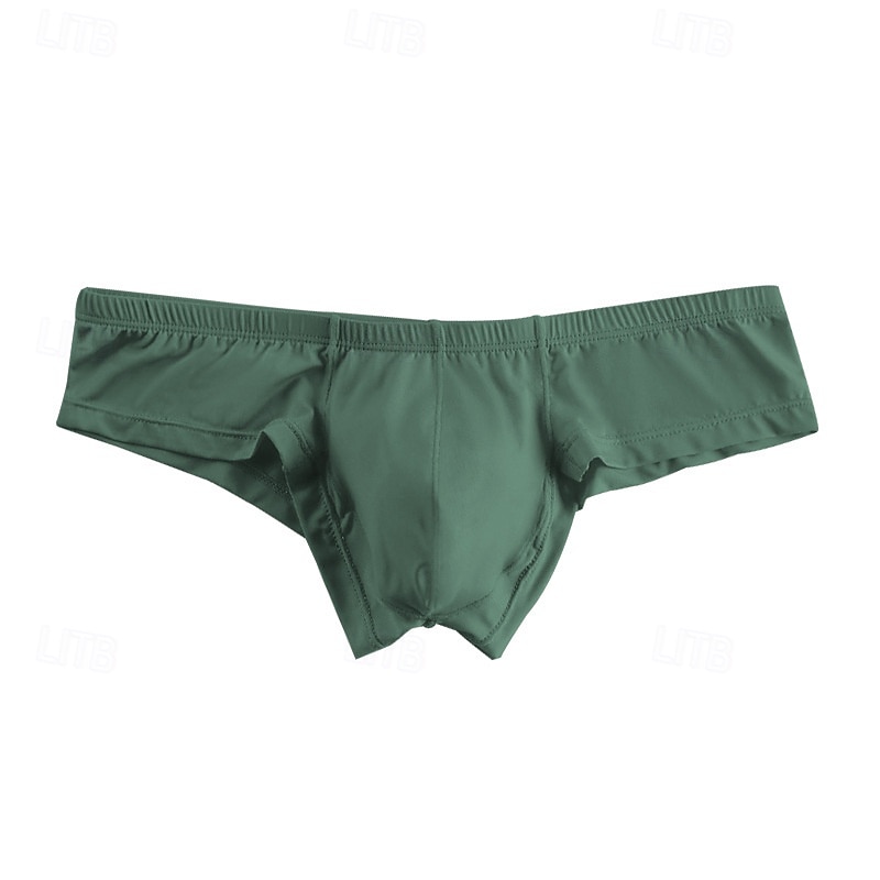 Men's 1 PCS Basic Panties Brief Underwear Patchwork Polyester Breathable Soft Comfortable Plain Mid Rise Black White 2025 - $8.99 –P9
