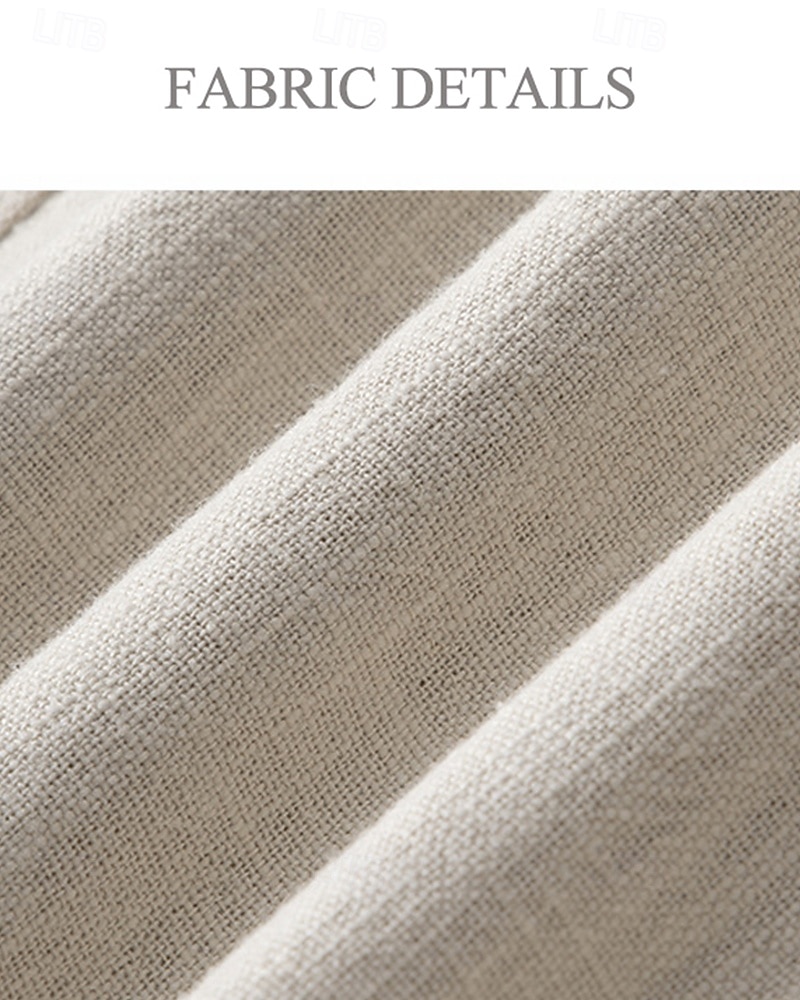 2025年 男性用 リネンブレザー ブレザー バケーション 祝日 ウェディングパーティー ファッション ライトウェイト 春 & 秋 ポリエステル リネン 平織り ポケット ボタン 快適 シングルブレスト 一つボタン ブレザー ブラック バーガンディー ダークネイビー アーミーグリーン  コレクション – $52.99 –P6