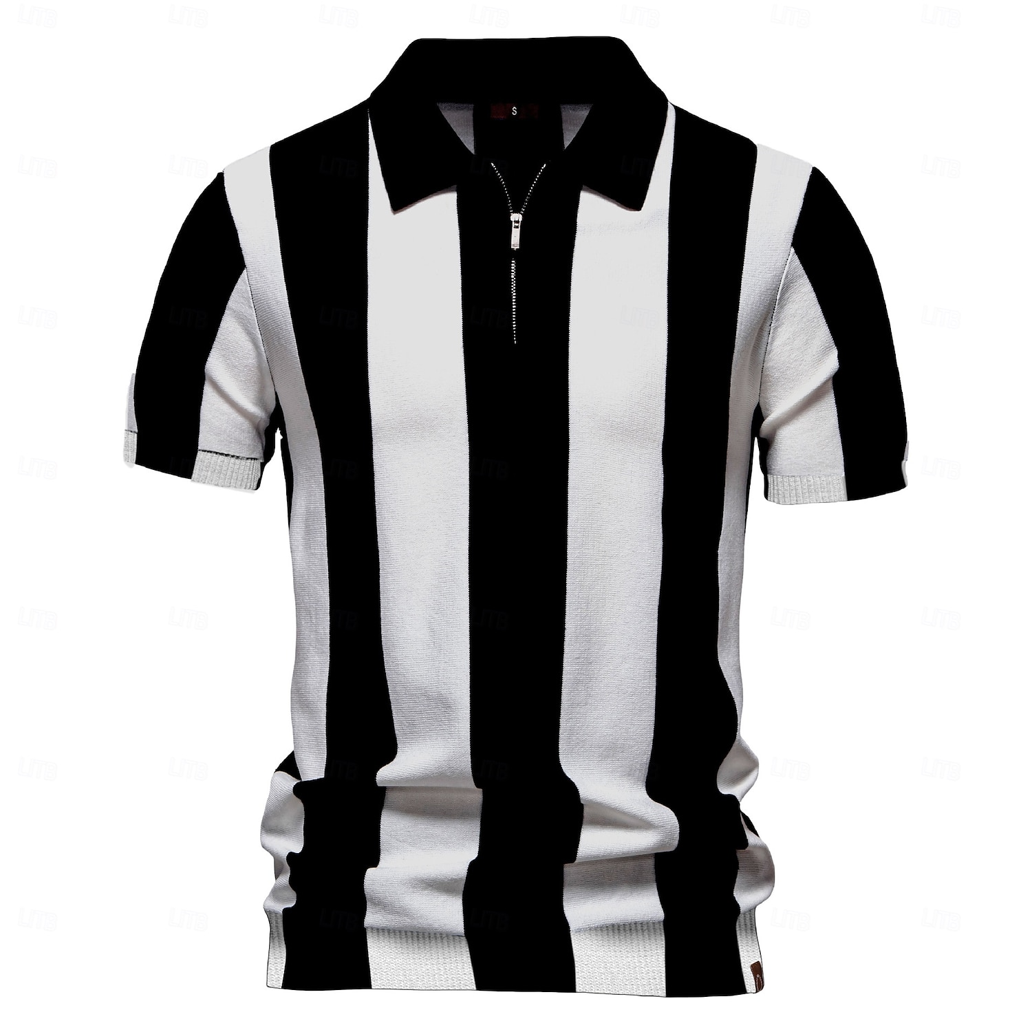 Per uomo Polo Maglione polo lavorato a maglia Formale Lavoro Collo ripiegato Manica Corta Confortevole Stile Vecchio Denaro A righe Strisce verticali Stripe-Trim Righe Primavera Nero Giallo Blu marino del 2025 a $27.99 –P1