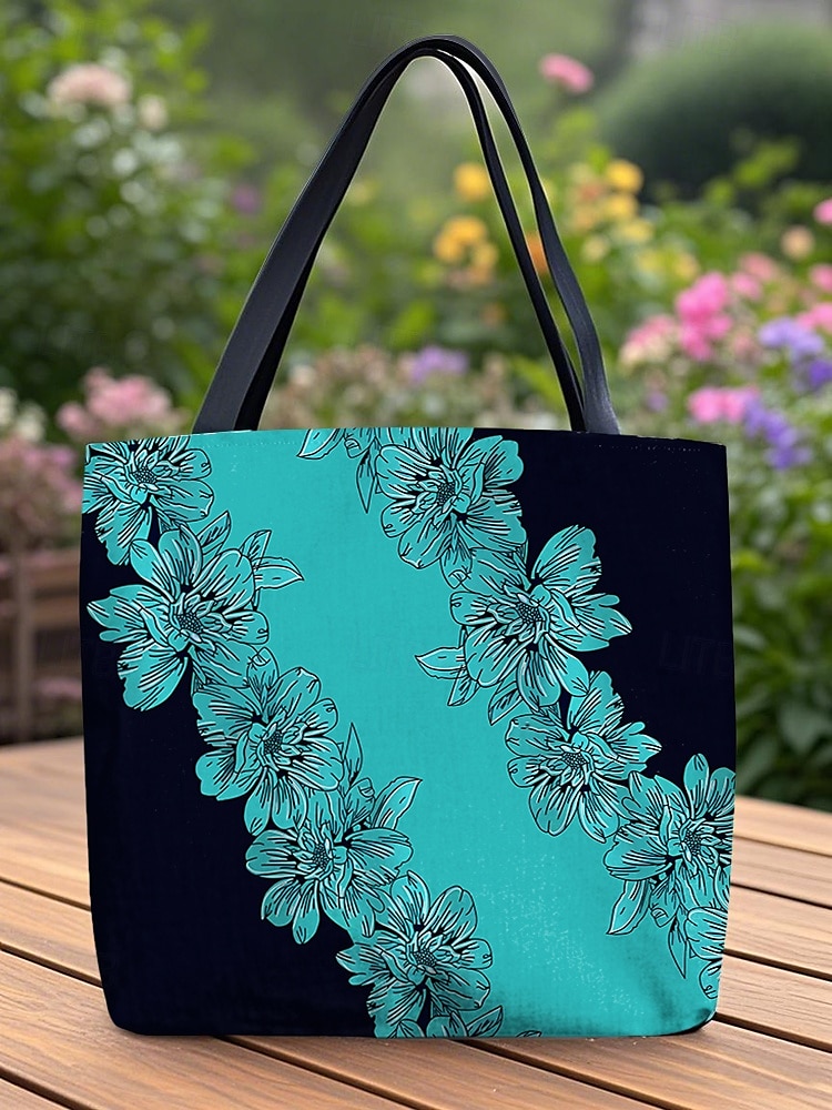 "borsa tote floreale per donna – elegante borsa di grande capienza con motivo floreale nero e rosa, perfetta per lo shopping, i viaggi e l'uso quotidiano" del 2025 a $14.99 –P1