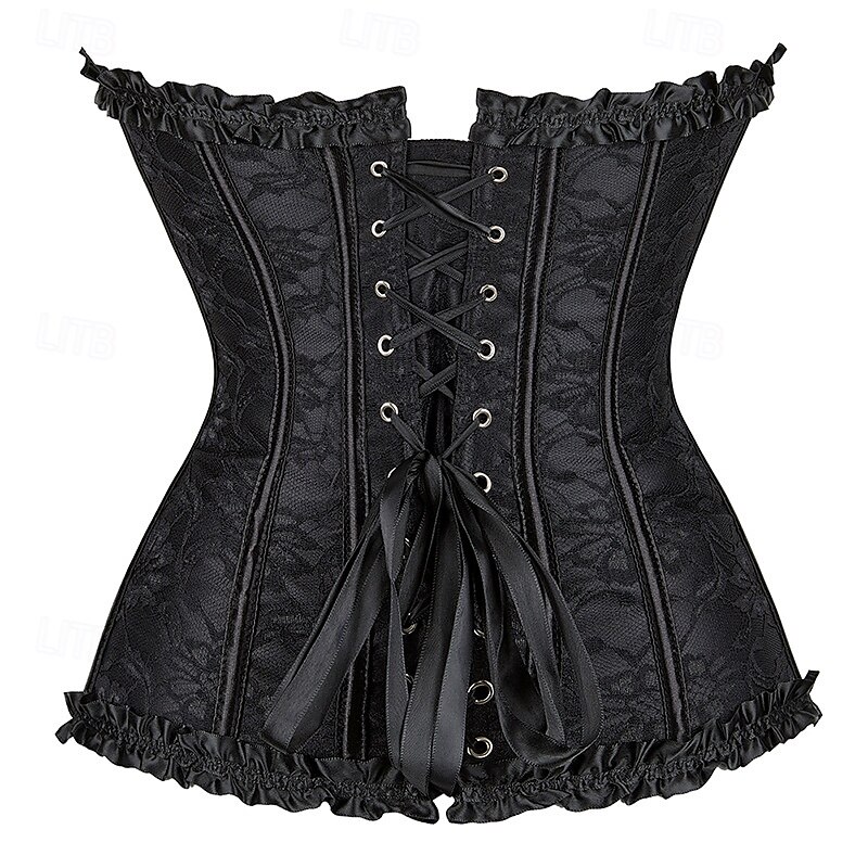 Rococò Completo Mascherata Corsetto Overbust Cosplay Controllo della Pancia Push-Up Jacquard Jacquard Costume Per donna Reale Mascherata Feste Carnevale di Venezia Adulti Corsetto del 2025 a $21.99 –P6
