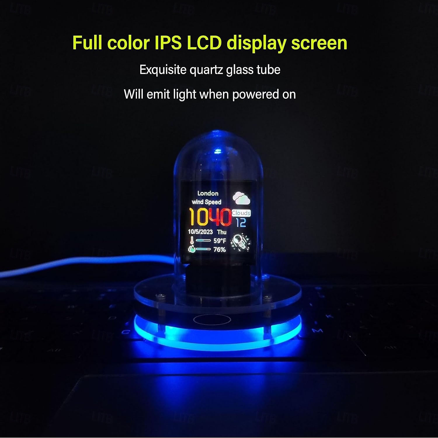 LED Night Lights WiFi-Synced Nixie Tube Clock 1.54 Inch LCD Screen Weather Display 12/24 Hour Electronic Touch to Switch Themes Clock RGB Digital Clock with Electronic Album Feature for Home Office 1PC 2025 - $53.99 –P3