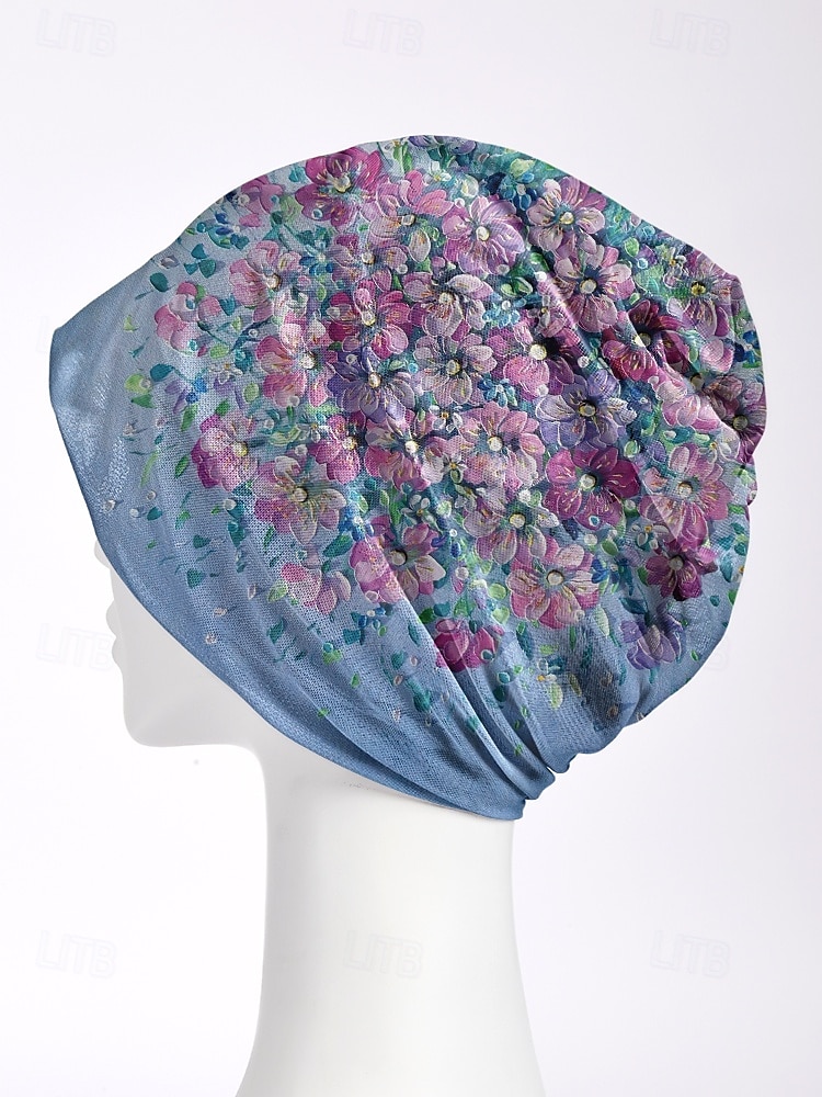 gorro leve e respirável para mulheres – boné folgado com estampa floral, chapéu elástico macio, pode ser usado como polaina de pescoço para uso casual, ao ar livre e quimio de 2025 por $11.99 –P5
