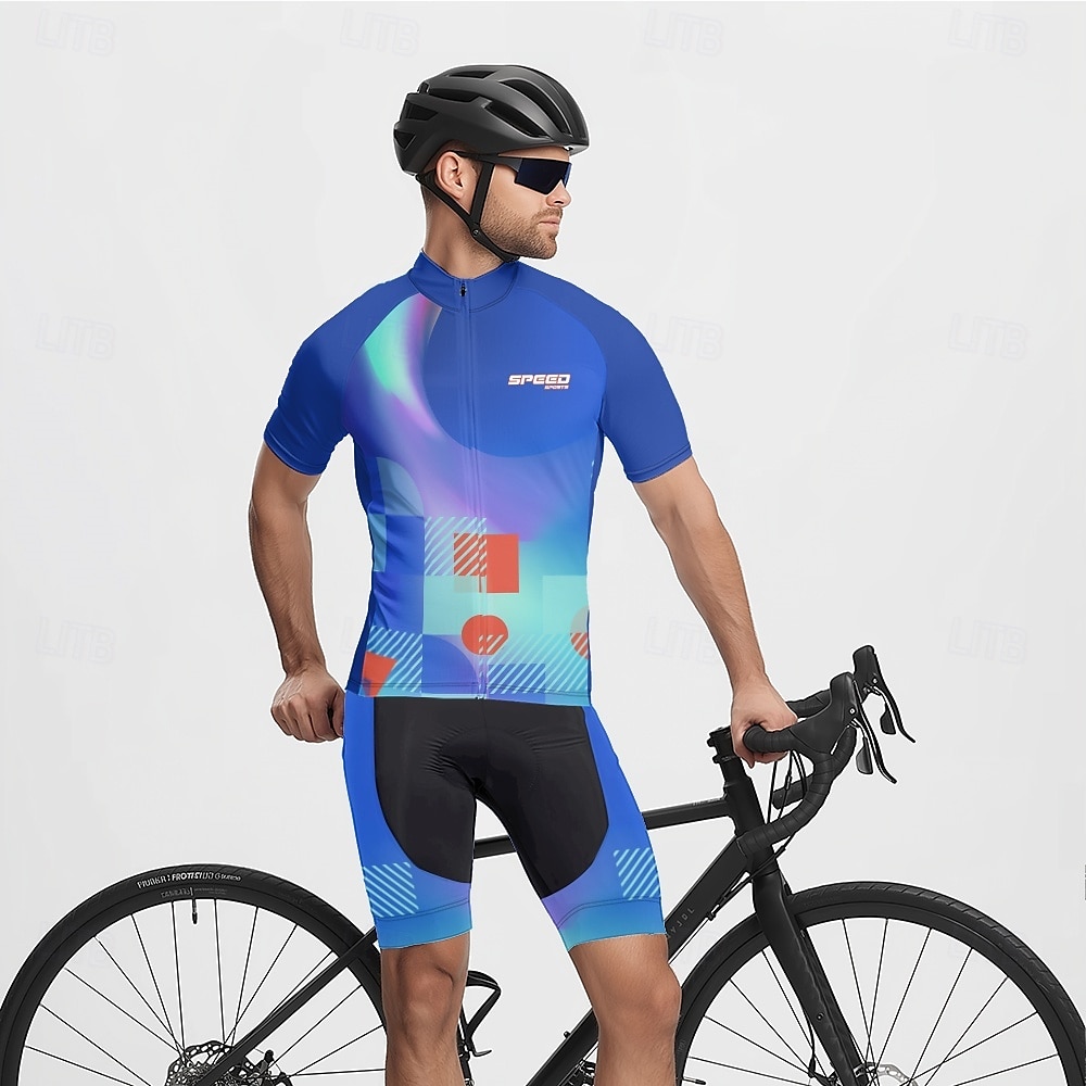 Męskie Koszulka rowerowa Krótki rękaw Rower Tee Tshirt Dżersej z 3 tylnymi kieszeniami Kolarstwo górskie Oddychający Szybkie wysychanie Anatomiczny kształt Odprowadzające wilgoć Burgundowy Granatowy 2025 - $28.99 –P12