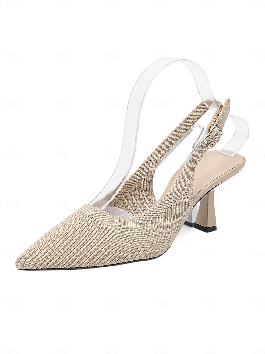 klassieke slingback hakken - ademende fly-knit kitten pumps, geweldig voor op kantoor of diners 2026 - BHD 18.46 –P3