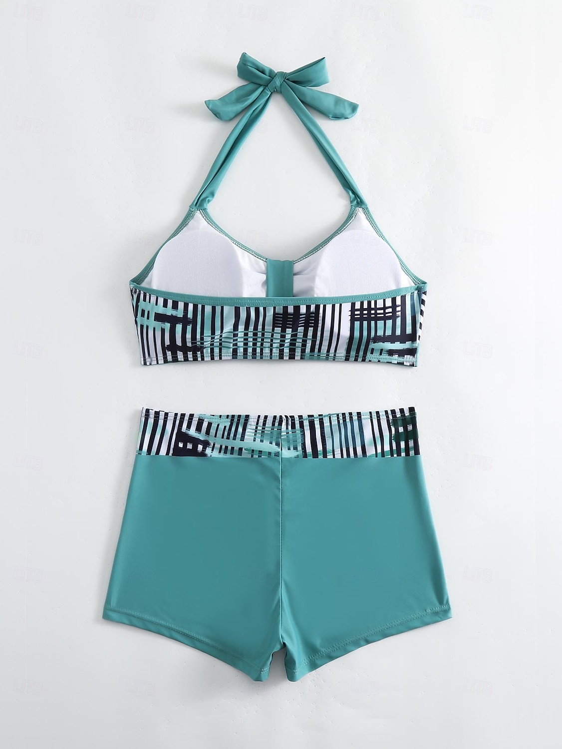 Damen Badeanzug Bikini Zweiteilig Monokini Freche Unterhose Bademode Gestrickt Urlaub Tropisch Farbblock Gestreift Stürzen Ärmellos Badeanzüge 2025 - $22.99 –P9