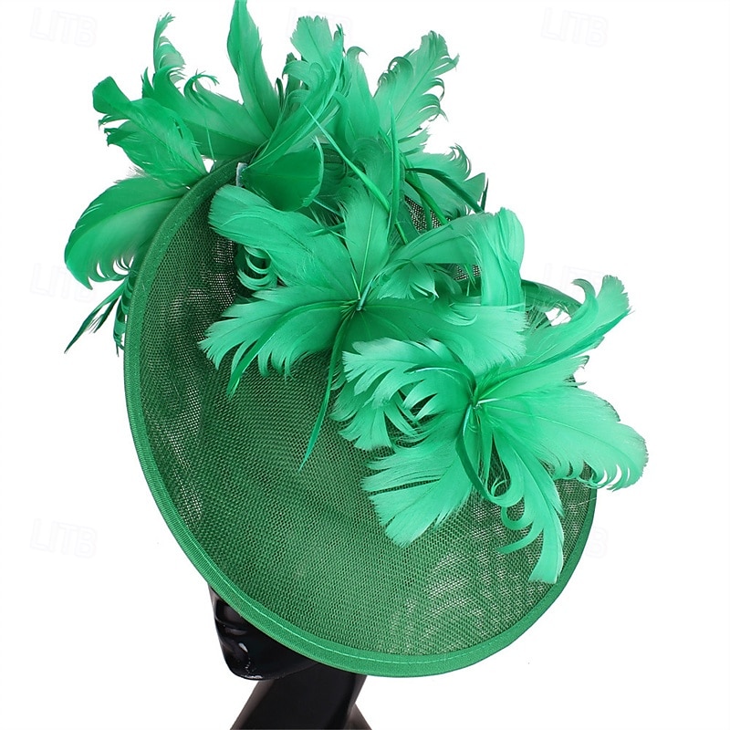 accessoire Imitation Lin Plumes Mariage Soirée Élégant Mariage Avec Plume Casque Couvre-chef de 2025 ? $28.99 –P3