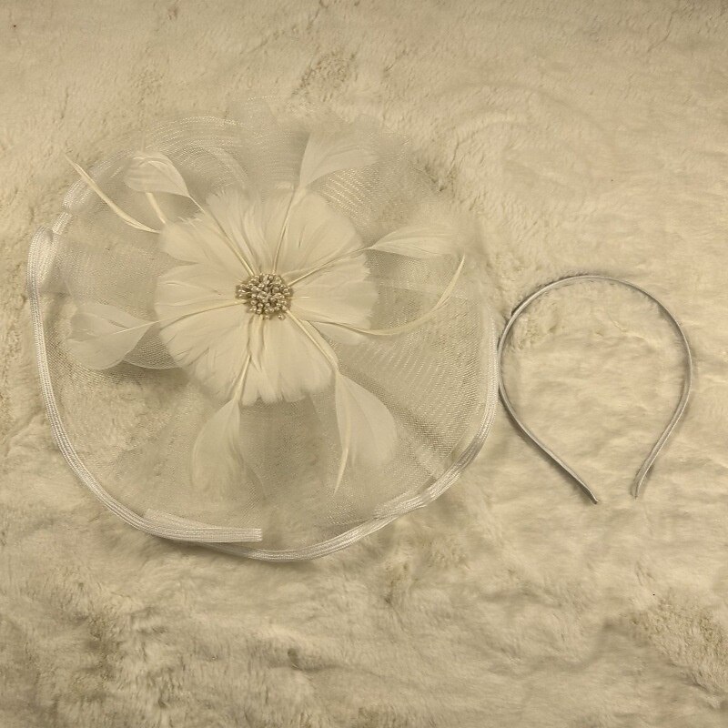 Peça para Cabeça Tule Penas Casamento Festa de Noite Elegante Casamento Com Cor Pura Capacete Chapéu de 2025 por $17.49 –P3