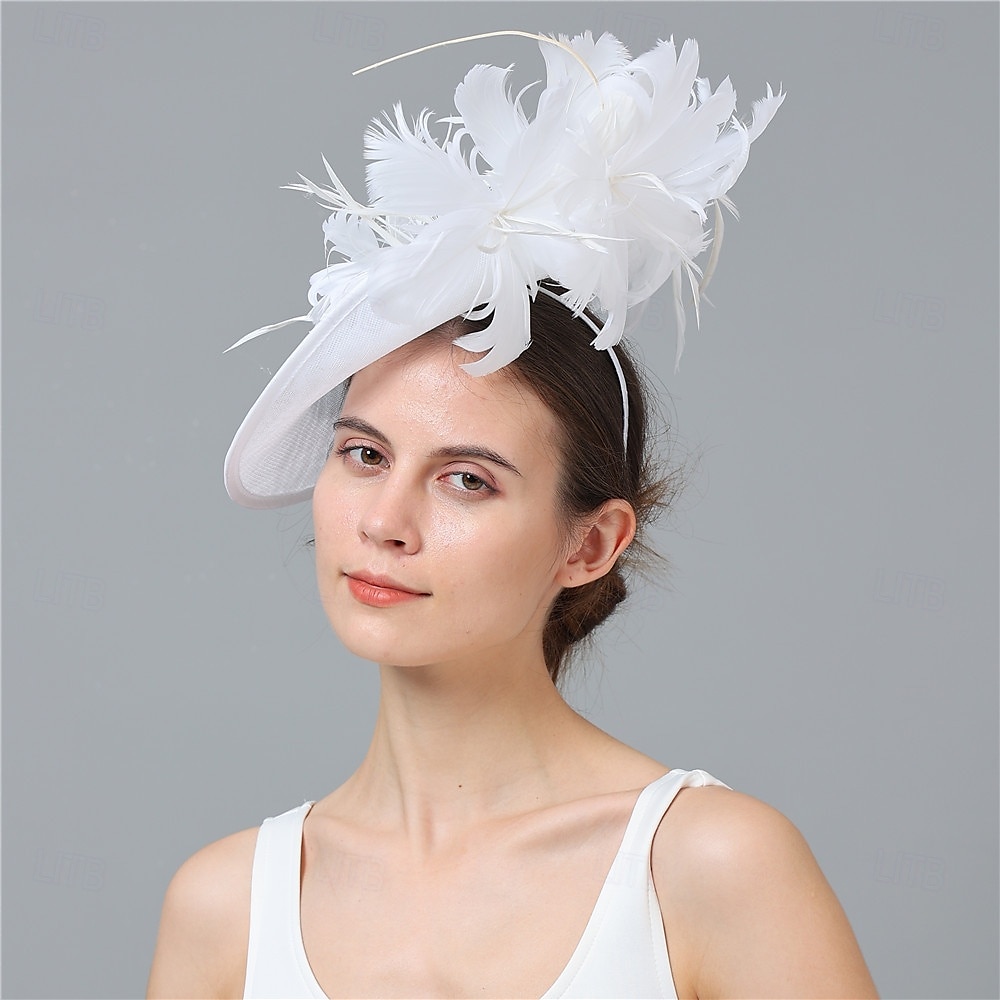 Elegante Tocados Sombrero Fascinators Fascinador Dama Disfraz Mujer derby Fiesta de Boda Pañuelo Adulto Sombrero Primavera verano 2026 - $43.99 –P15