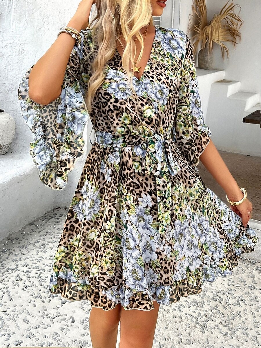 midi dress a line Women A-Line with Short Puffed Sleeve Blue / L Size:44 50% Polyester STRIPED MIDI SHIRT DRESS winter wedding